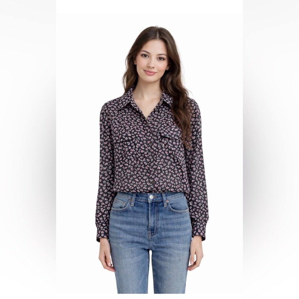 Guess by Georges Marciano Vintage 90's Floral Button Blouse Size M Made in USA